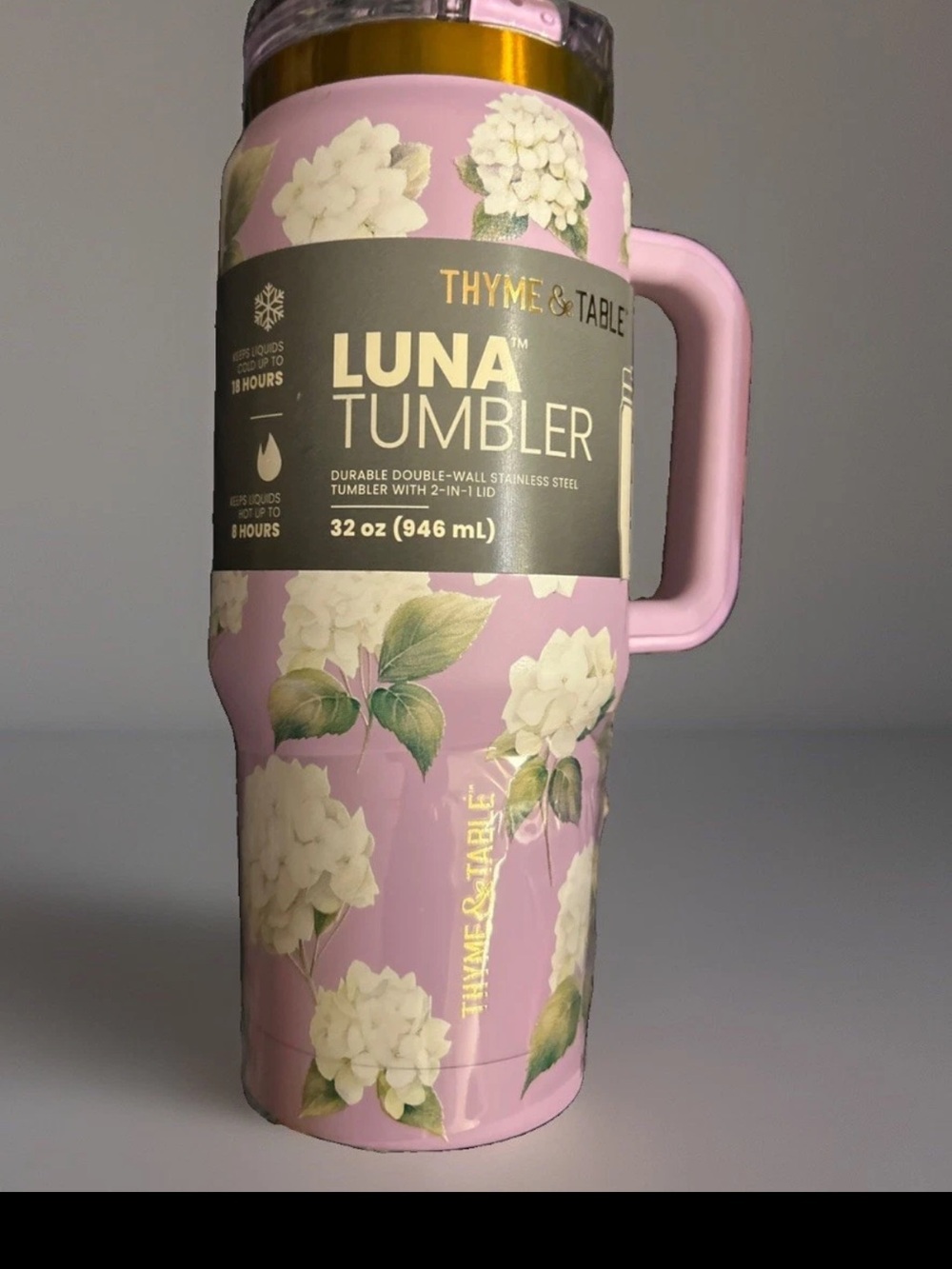 Thyme & Table Luna GARDEN Tumbler 32 oz Stainless Steel